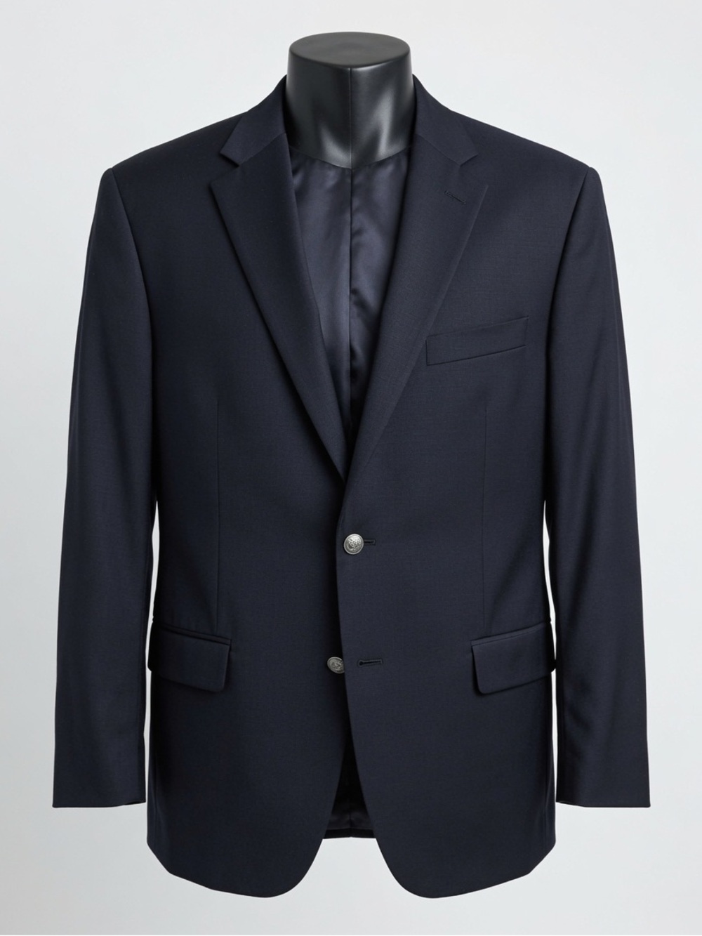 Michael Kors Men’s Navy Wool Blend Suit Jacket Blazer 44R Two Button